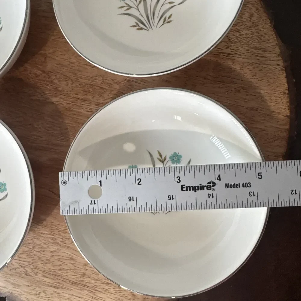 VTg White Floral Berry Fruit Sauce Dessert Sauce Bowl Set of 4